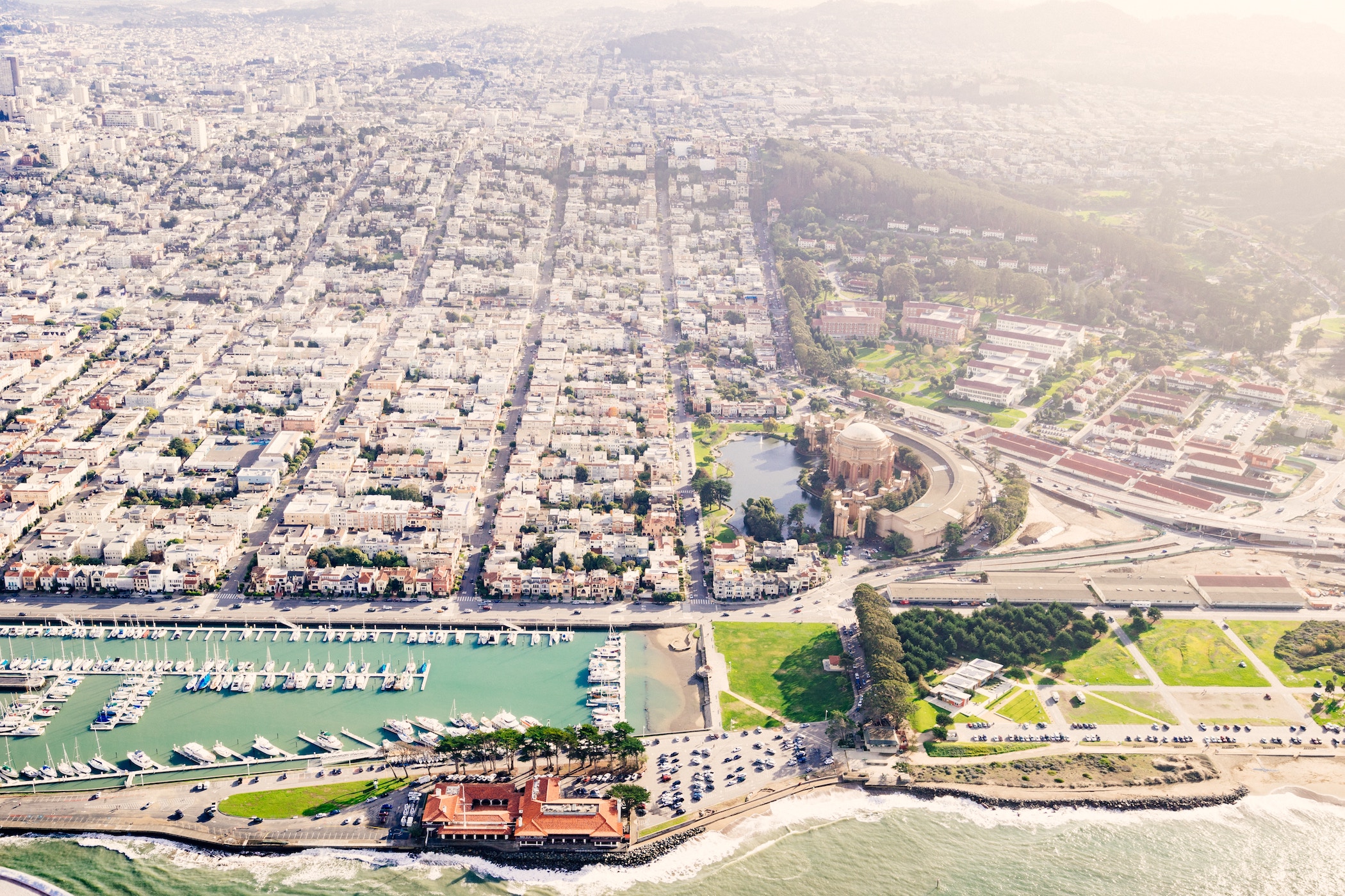 Aerial view of California