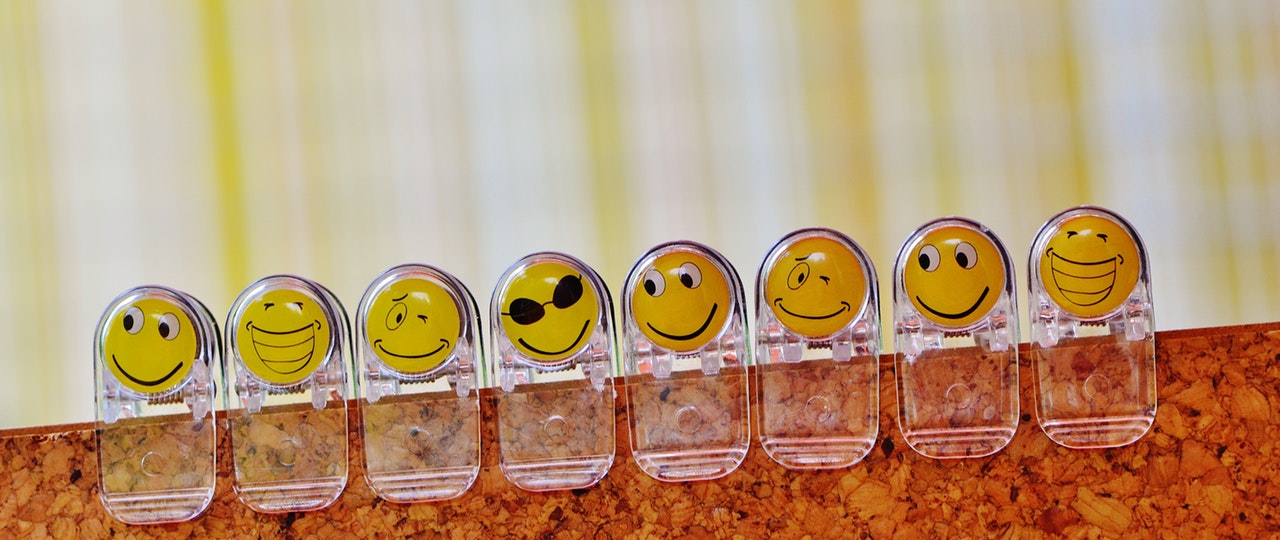 Emoji faces on clips