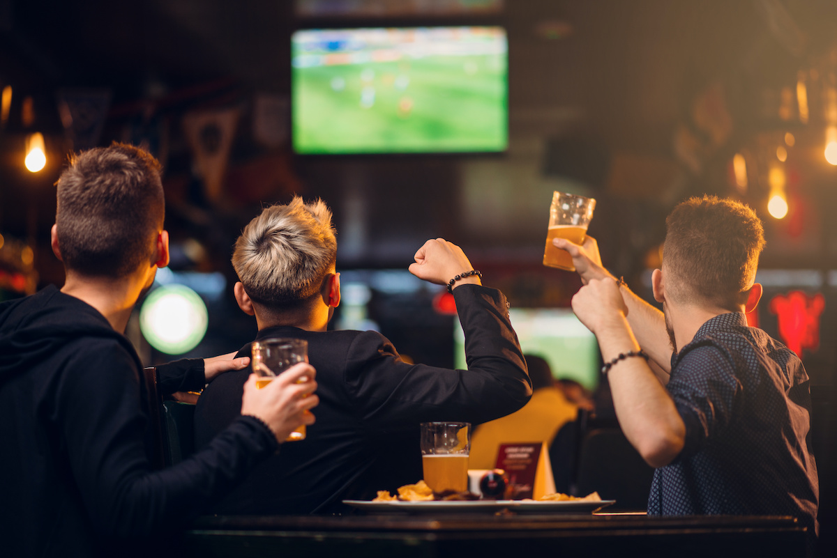 Scene at a sports bar