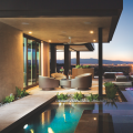 The New American Home, interior, pool, outdoor living
