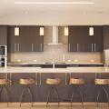 Modern kitchen, lighting design by Robert Singer and Associates 