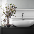 Victoria + Albert’s statement-making vessel basin, Barcelona 55, is offered in seven finishes and is cast in a single piece of ENGLISHCAST®, a durable composite of Volcanic Limestone™. 