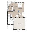 Third floor plan of the Plan 3 live/work design by Dahlin Group. 
