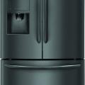 French door refrigerator, black stainless finish, photo courtesy Frigidaire