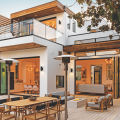 Luminosa custom home in California rear outdoor living space