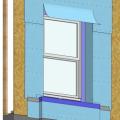 Step 15 – Cut the sides of the head section of housewrap to match the width of the recessed opening.