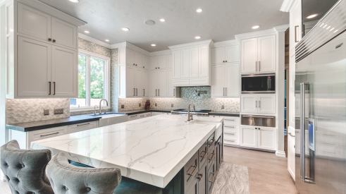 Architectural Surfaces Group MetroQuartz surfacing for kitchen countertops