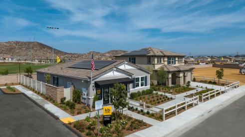 KB Home microgrid community street view in California
