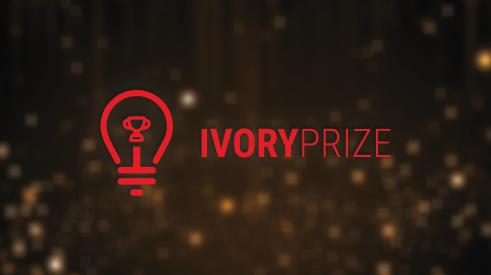 Ivory Prize awards logo with bronze background