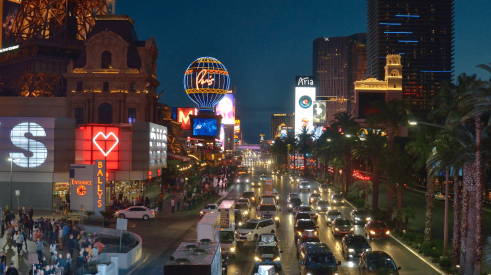 View of Las Vegas at night