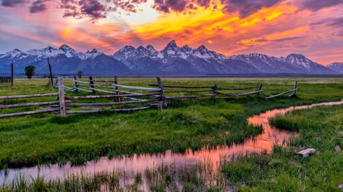 Wyoming sunset