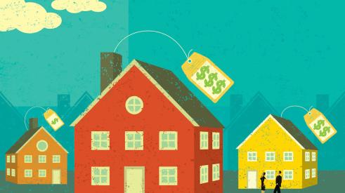 Illustration with home prices