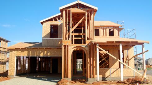 Single family home being built