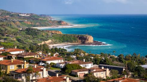 Homes on the coast of Southern California