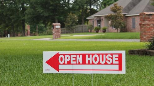 Sign for an open house