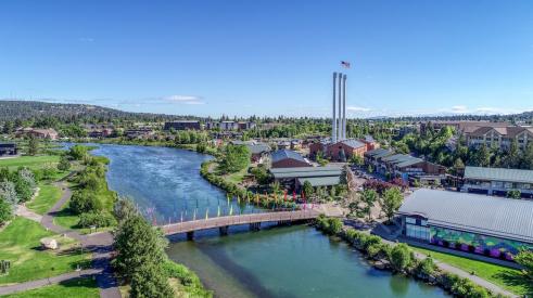 Aerial view of Bend, Oregon
