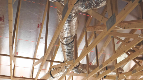 Flexible duct installation for HVAC