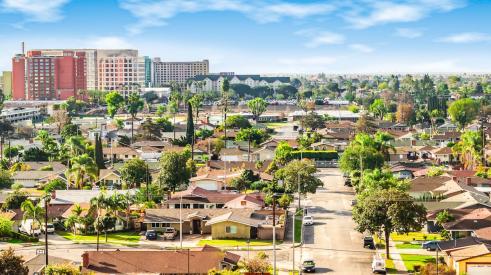 California housing neighborhood