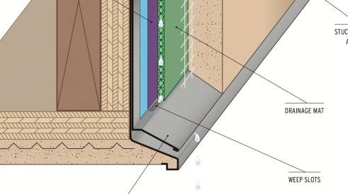 Stucco overhang detail 