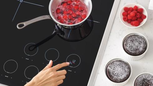 Cooking on an induction cooktop