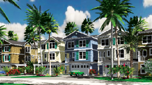 Pocket neighborhood home designed by Donald F. Evans: Beach Cottages