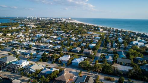 Aerial view of Fort Meyers, FL