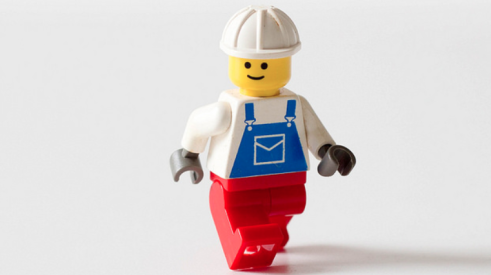Lego workers are ageless, but the the median age of a construction worker is 41.