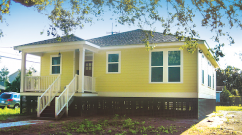One of the 10 homes constructed as part of Project Home Again in New Orleans.