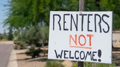 No renters sign