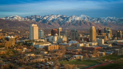 Salt Lake City aerial view