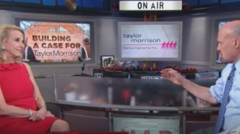 Taylor Morrison's Sheryl Palmer is with Jim Cramer in the TV studio