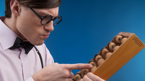 man with abacus