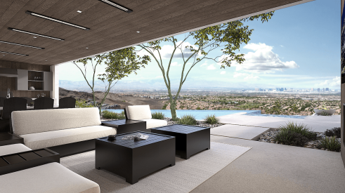 Sweeping views from the living room in The New American Home 2023
