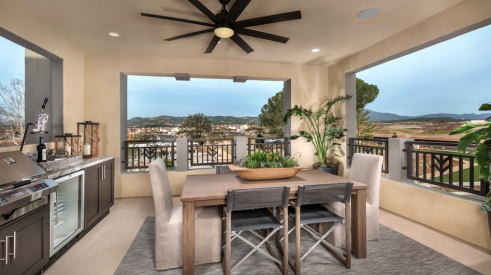 Outdoor living on the roof deck at TRI Pointe's Carlisle at Parasol Park