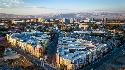 Aerial view of downtown San Jose, California