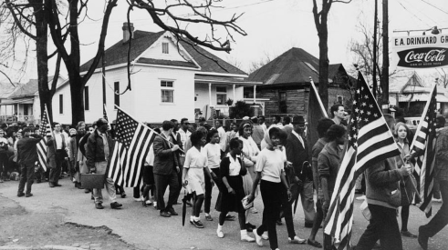 Civil rights march from Selma to Montgomery in 1965