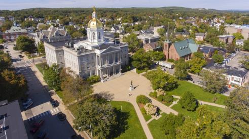 Aerial view of Concord, New Hampshire
