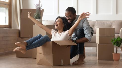 Millennial Couple Moving