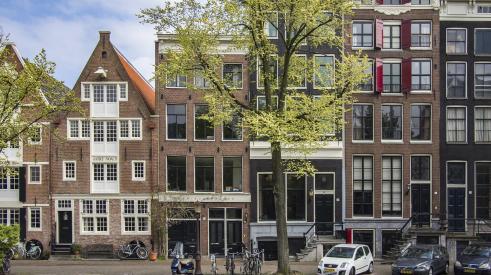 Streetscape in Amsterdam, Netherlands