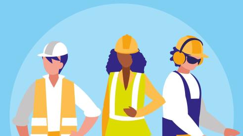 Women in construction graphic