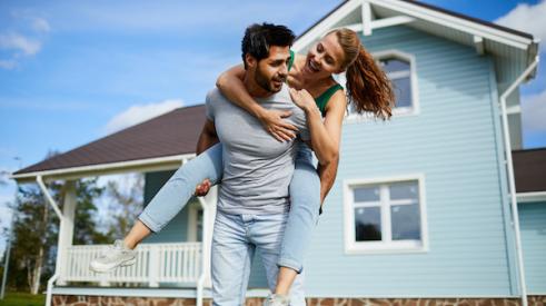 Homebuyer excited about purchase