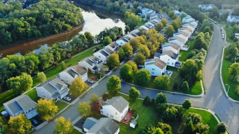 housing aerial of neighborhood