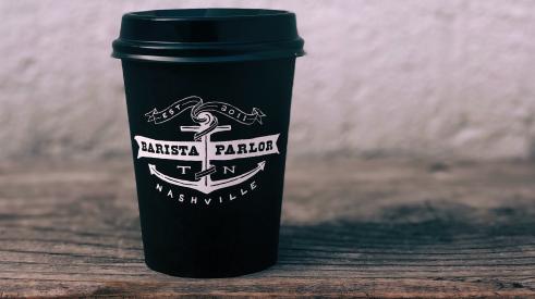 Coffee cup from Nashville shop