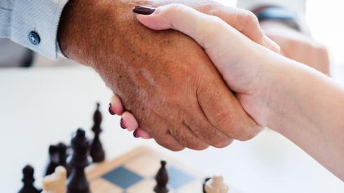 Handshake over a chessboard