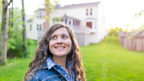 Smiling Woman Homeowner