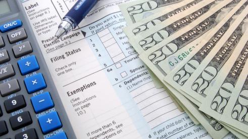 Cash on property tax paperwork
