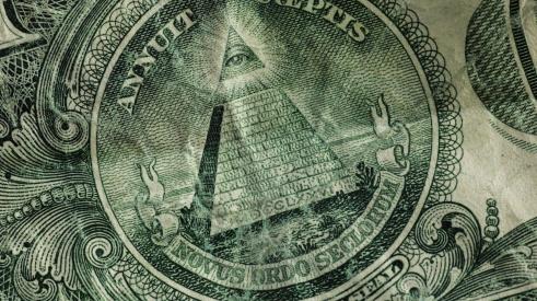 The Great Seal on a dollar bill 