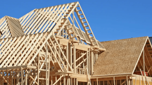 Home construction with timber framing
