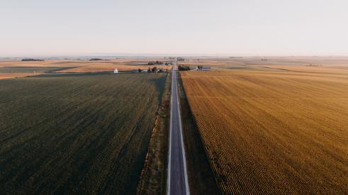 Aerial view of Iowa