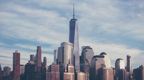 New York skyline with World Trade Center